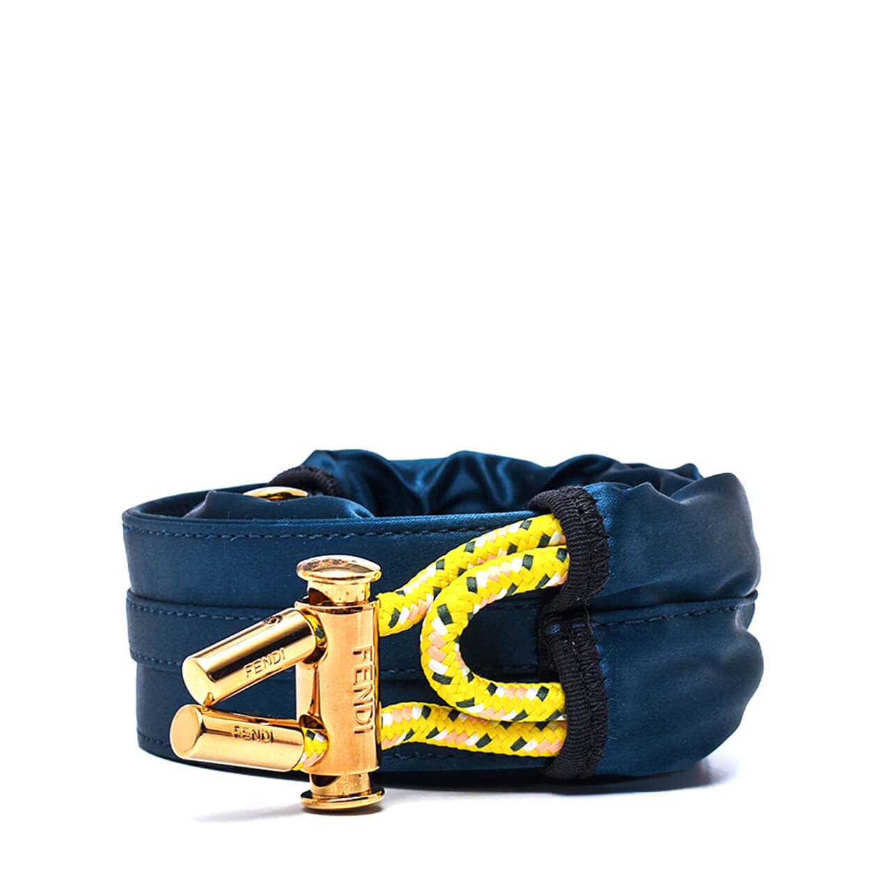 FENDI - Teal Blue Satin Shoulder Strap